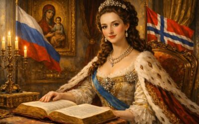 Empress Catherine and flags in opulence B